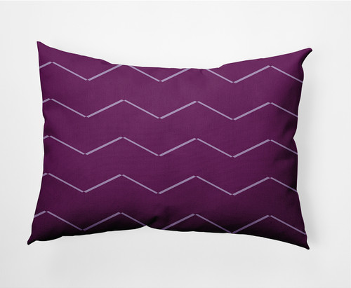 14" x 20" Purple Harlequin Stripe Outdoor Throw Pillow