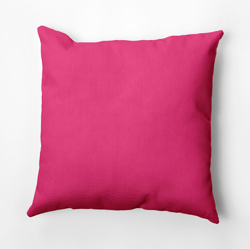 16" x 16" Pink Solid Square Outdoor Throw Pillow