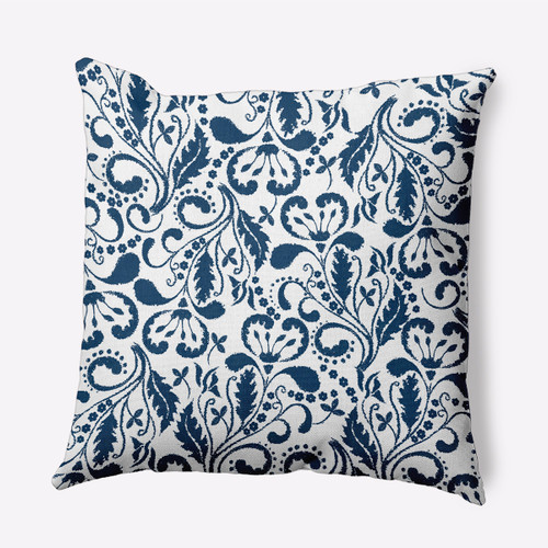 18" x 18" Blue and White Aurora Outdoor Throw Pillow