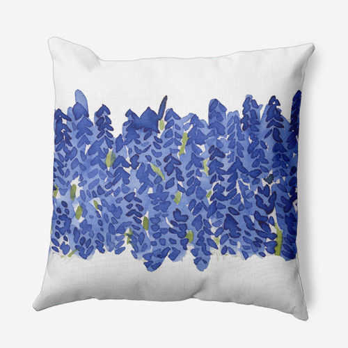 Floral Bell Outdoor Throw Pillow - 20"- Blue and White