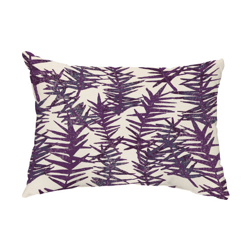 14" x 20" Purple and White Spikey Rectangular Outdoor Throw Pillow