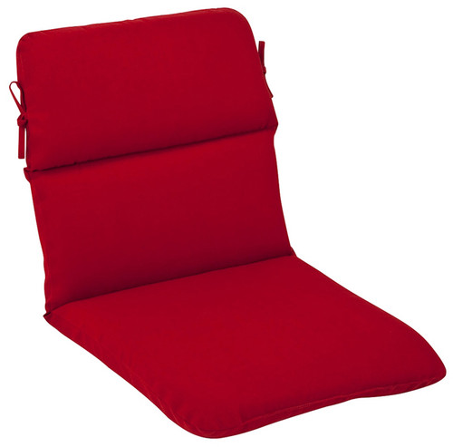 40.5" Red Outdoor Patio Furniture High Back Chair Cushion