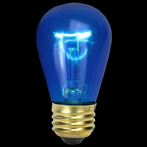 Set of 25 Incandescent S14 Blue Christmas Replacement Bulbs