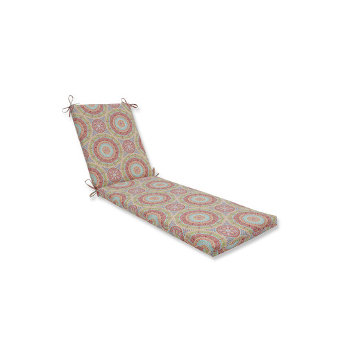 80" Delancey Jubilee Red and Green Floral Outdoor Chaise Lounge Cushion