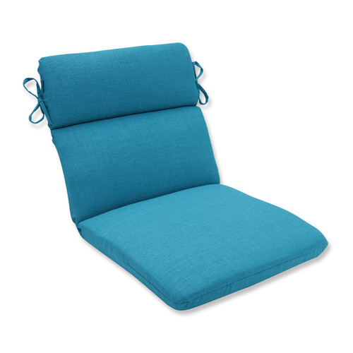 40.5" Caribbean Summer Blue Outdoor Patio Chair Seat Cushion