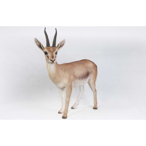 34" Standing Gazelle Outdoor Garden Statue