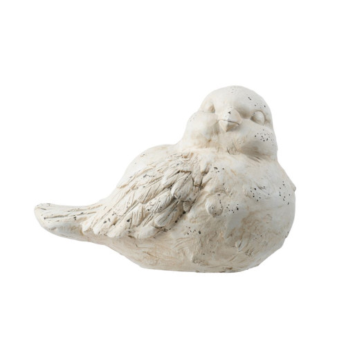 15.25" Cream White Distressed Classic Vintage Style Large Bird Figurine - Elegant Home Accent