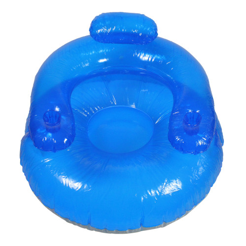 Relax in Style with an Inflatable Transparent Blue Swimming Pool Bubble Chair