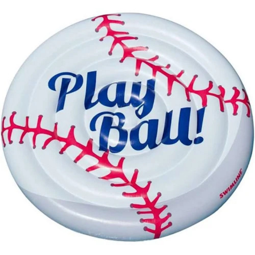 Get Your Game on with the Inflatable Baseball Island: Giant Pool Float for Fun in the Sun, Ages 4 and Up, 60 Inches