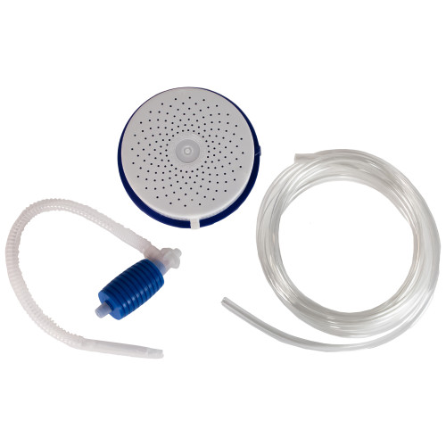Efficient White and Blue Cover Saver Siphon Pump - Removes Pool Cover Water without Electricity - Protects from Ice and Mildew Damage