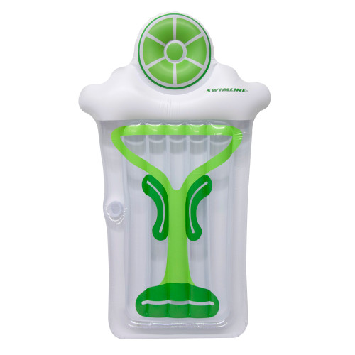 Sip and Float with the Inflatable Green and White Novelty Margarita Swimming Pool Raft, 10-inch!