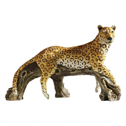 20.5" Leopard Kingdom Safari Outdoor Garden Statue
