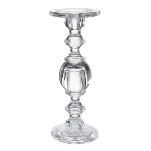 Large Radiance Glass Pillar Candlestick Holder - 11.25"