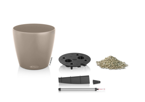 14" Sand Brown All In One Matte Smooth Planter