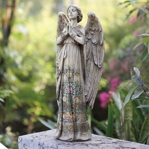 4" Praying Angel Religious Outdoor Garden Statue - A Serene Accent for Your Sacred Space