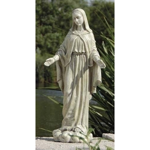 11.5" Our Lady of Grace Religious Outdoor Garden Statue: Serene Beauty for Your Space