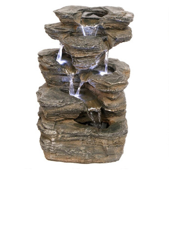 Devil's Thumb Falls Illuminated Garden Fountain - 17.5"