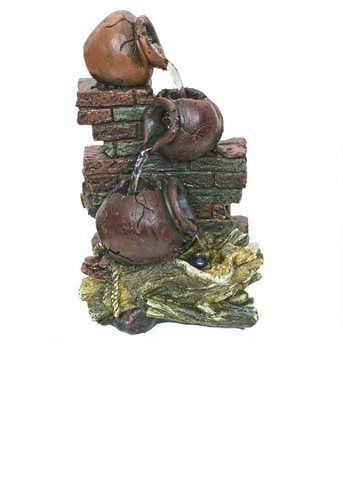 Villa La Piccolina Cascading Urns Illuminated Tabletop Fountain - 10"