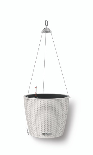 11" Gray All In One Hanging Basket Planter