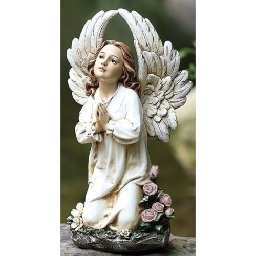 15.75" Kneeling Angel in Prayer Outdoor Garden Statue