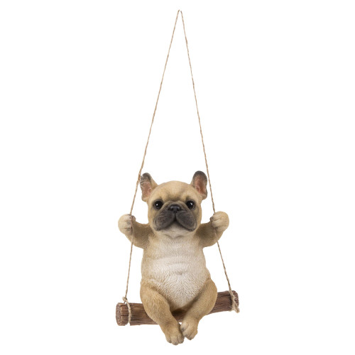 5.25" Bulldog Swing Outdoor Garden Statue