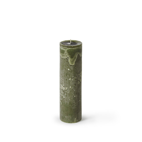 9.75" Dark Green Small Pillar Candle