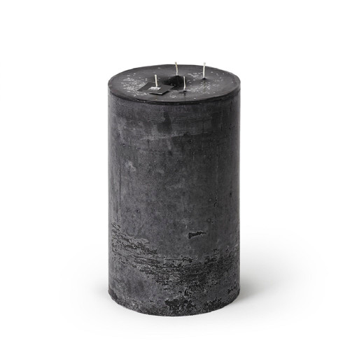 11.75" Black 4-Wick Outdoor Pillar Candle