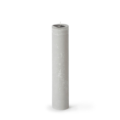13.75" Linen Cylindrical Medium Solid Pillar Wax Candle