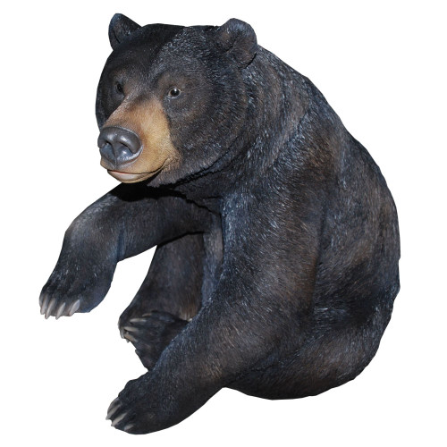 25.5" Bear Sitting Paw Up Outdoor Garden Statue