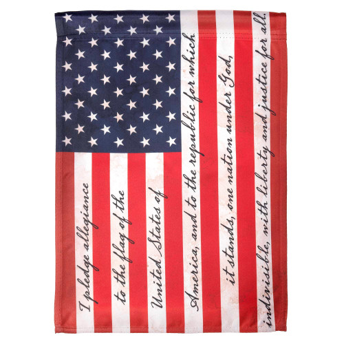 American Pledge of Allegiance Hanging Garden Flag 18" x 13
