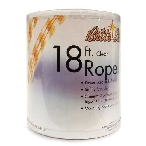 18' Clear Indoor/Outdoor Christmas Rope Lights