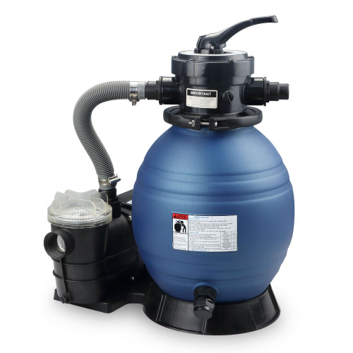 Crystal Clear Water Made Easy: 12-Inch Above Ground Pool Sand Filter System with 0.25 HP Pump