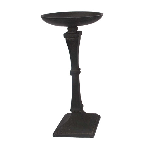 13.25" Solid Matte Black Fabius Tall Pillar Candle Holder