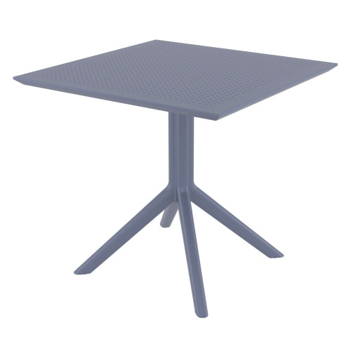 31.5" Dark Gray Solid Square Dining Table - Stylish and Practical Addition to Any Space