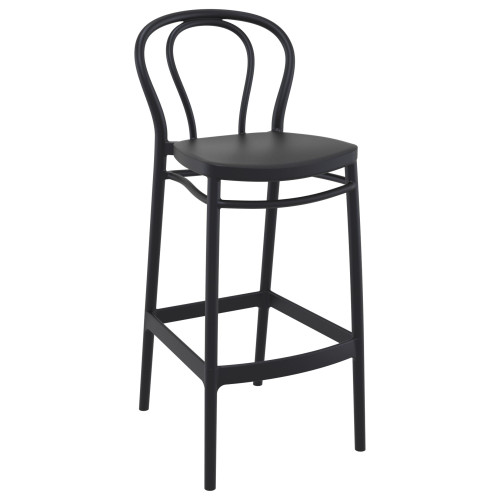 Durable and Stylish 41.75" Black Solid Outdoor Patio Bar Stool