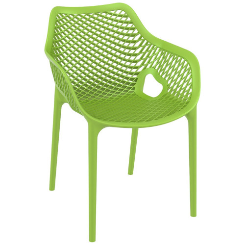Tropical Green Outdoor Dining Armchair: Stylish Comfort for Your Oasis