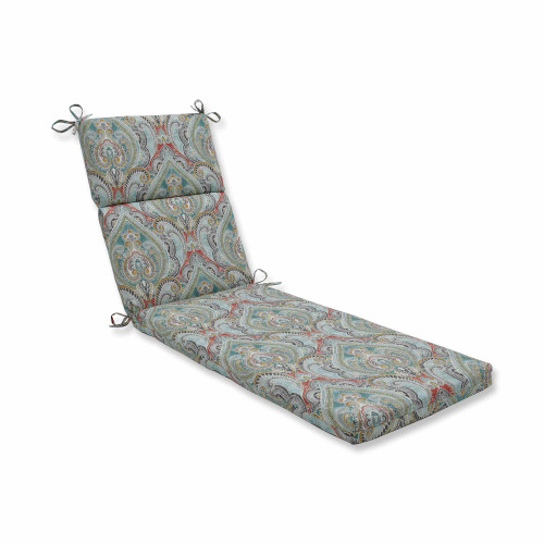 72.5" Subtle Colored Damask Pattern Outdoor Patio Chaise Lounge Cushion