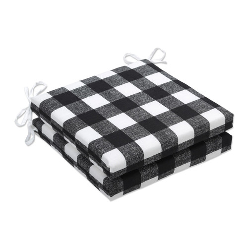 Buffalo Check Fade-Resistant Outdoor Patio Seat Cushions - 20" - Set of 2
