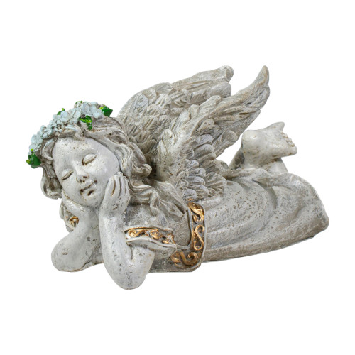 8" Daydreaming Angel Outdoor Patio Garden Statue for Whimsical Decor