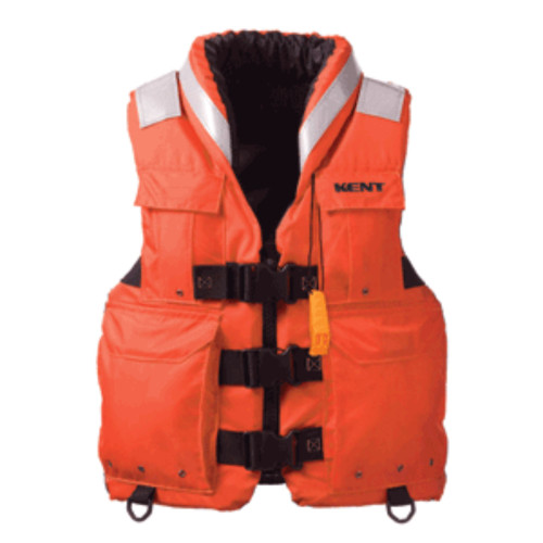 19" Orange and Black Kent Sporting Goods Multipurpose Search and Rescue Medium Life Vest Jacket