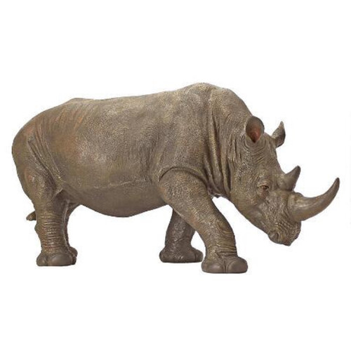 34" Robust African Rhino Outdoor Garden Statue