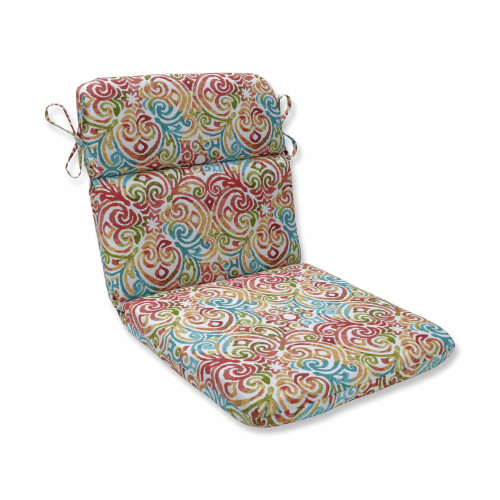 Rounded Corner Chair Cushion - 40.5" - Blue and Red
