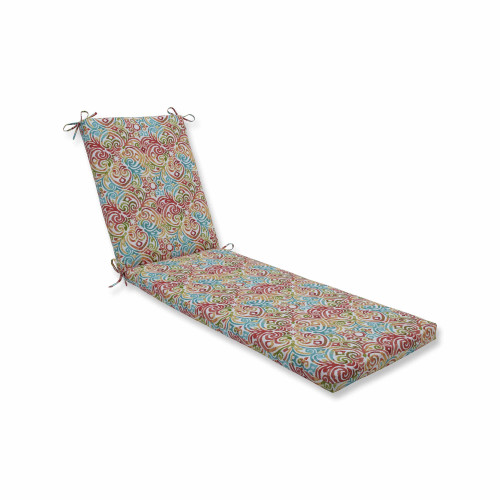 Contemporary Pattern Chaise Lounge Cushion - 80" Blue and Red
