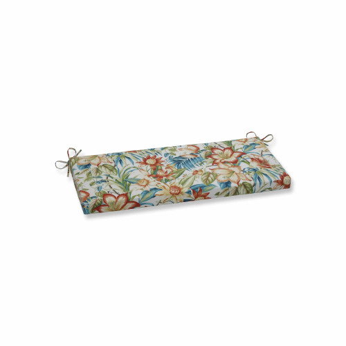 45" Multi-Colored Tropical Rectangular Bench Cushion