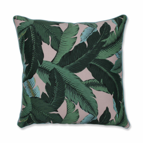 Tropical Patterned Square Floor Pillow - 25" - Blue and Green