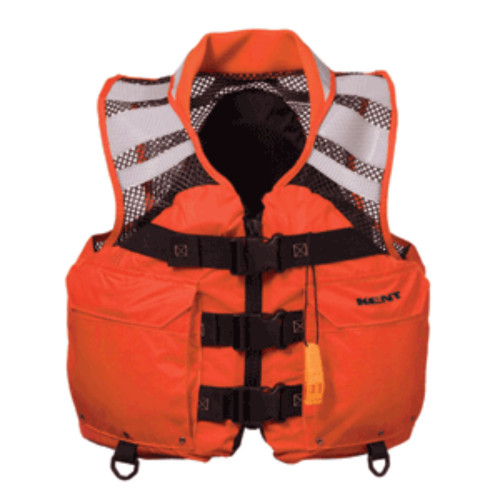 Stay Safe and Visible in Any Weather with a 23" Orange and Black Utility Search and Rescue Inflatable Vest XXL