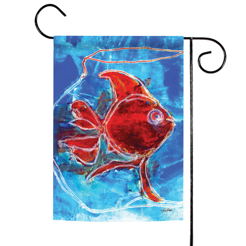 Watercolor Fish Outdoor Garden Flag 18" x 12.5"