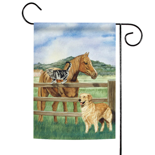 Pets Of A Grazing Land Outdoor Garden Flag 18" x 12.5"