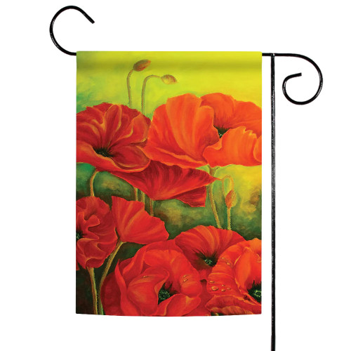 Beautiful Poppy Outdoor Garden Flag 18" x 12.5"