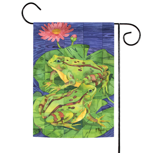 Two Toad Tiles Outdoor Garden Flag 18" x 12.5"